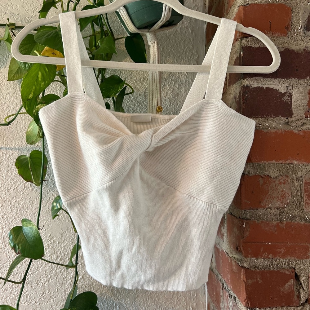 ABERCROMBIE Twist Sweater Tank - White